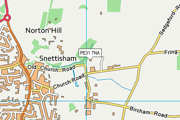 PE31 7NA map - OS VectorMap District (Ordnance Survey)