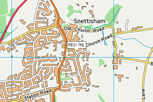 PE31 7NL map - OS VectorMap District (Ordnance Survey)