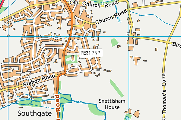 PE31 7NP map - OS VectorMap District (Ordnance Survey)