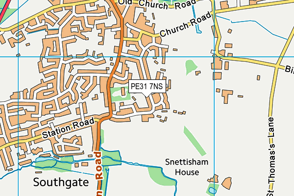 PE31 7NS map - OS VectorMap District (Ordnance Survey)