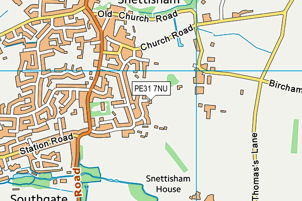 PE31 7NU map - OS VectorMap District (Ordnance Survey)