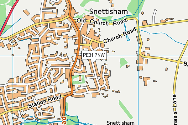 PE31 7NW map - OS VectorMap District (Ordnance Survey)