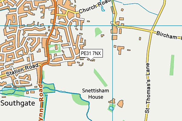 PE31 7NX map - OS VectorMap District (Ordnance Survey)
