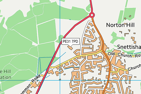 PE31 7PD map - OS VectorMap District (Ordnance Survey)