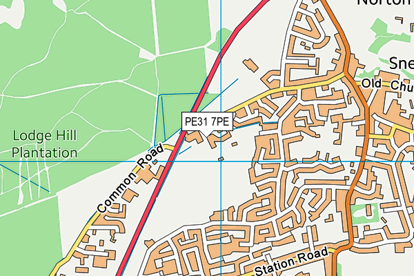 PE31 7PE map - OS VectorMap District (Ordnance Survey)