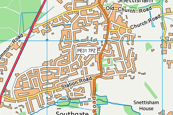 PE31 7PZ map - OS VectorMap District (Ordnance Survey)