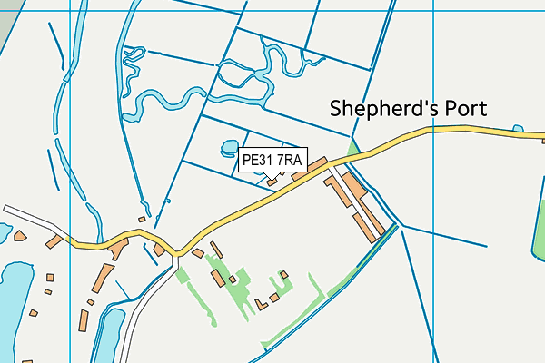 PE31 7RA map - OS VectorMap District (Ordnance Survey)