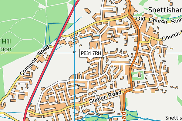 PE31 7RH map - OS VectorMap District (Ordnance Survey)