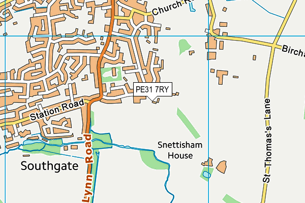 PE31 7RY map - OS VectorMap District (Ordnance Survey)