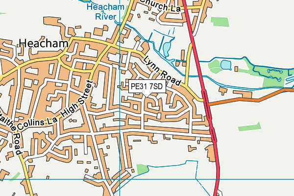 PE31 7SD map - OS VectorMap District (Ordnance Survey)