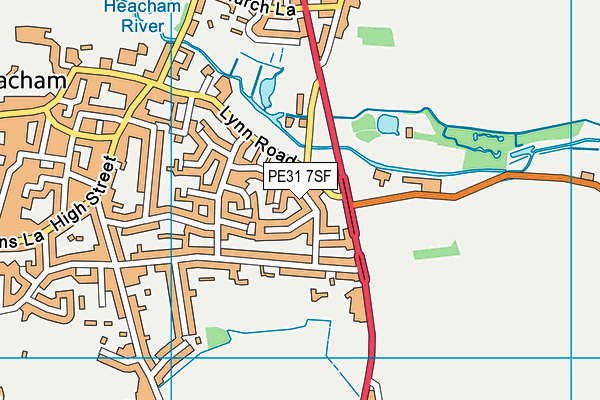 PE31 7SF map - OS VectorMap District (Ordnance Survey)