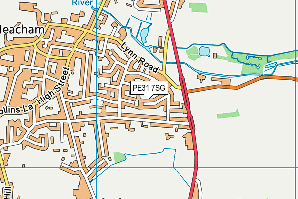 PE31 7SG map - OS VectorMap District (Ordnance Survey)