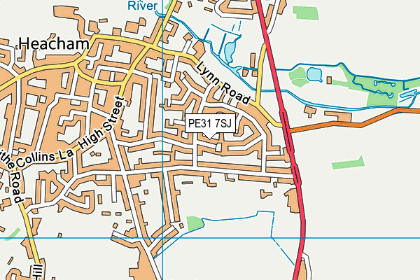 PE31 7SJ map - OS VectorMap District (Ordnance Survey)