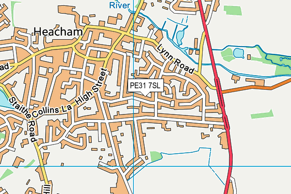 PE31 7SL map - OS VectorMap District (Ordnance Survey)