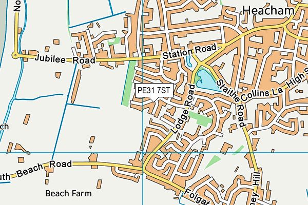 PE31 7ST map - OS VectorMap District (Ordnance Survey)