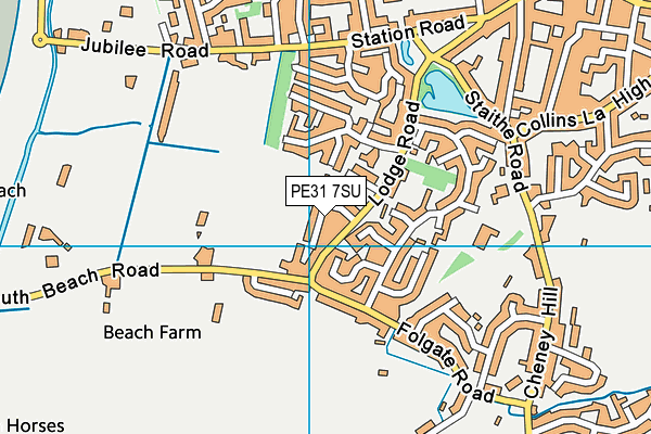 PE31 7SU map - OS VectorMap District (Ordnance Survey)