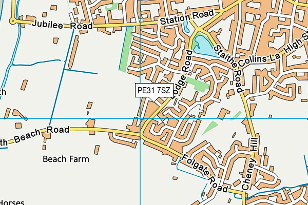 PE31 7SZ map - OS VectorMap District (Ordnance Survey)