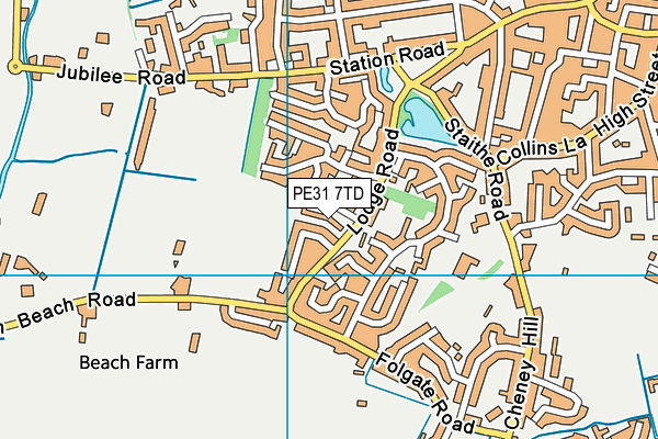 PE31 7TD map - OS VectorMap District (Ordnance Survey)