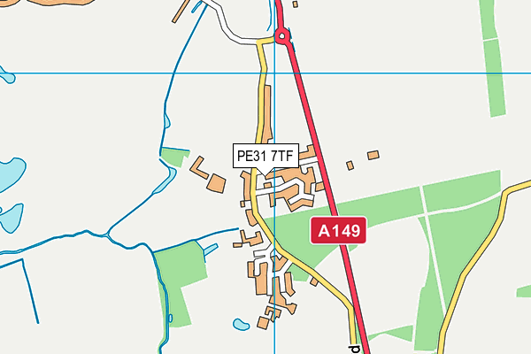 PE31 7TF map - OS VectorMap District (Ordnance Survey)