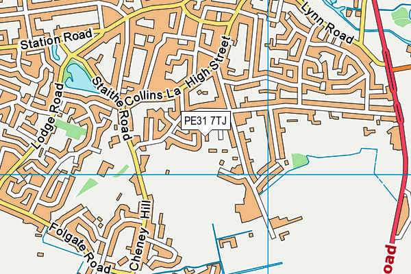 PE31 7TJ map - OS VectorMap District (Ordnance Survey)
