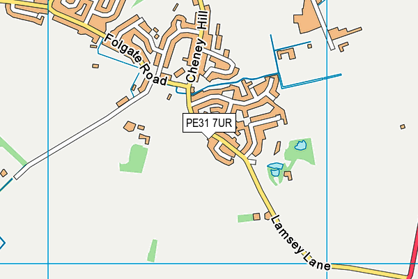 PE31 7UR map - OS VectorMap District (Ordnance Survey)