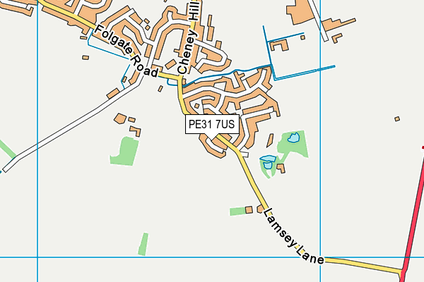 PE31 7US map - OS VectorMap District (Ordnance Survey)