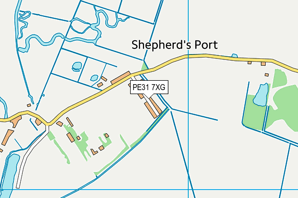 PE31 7XG map - OS VectorMap District (Ordnance Survey)