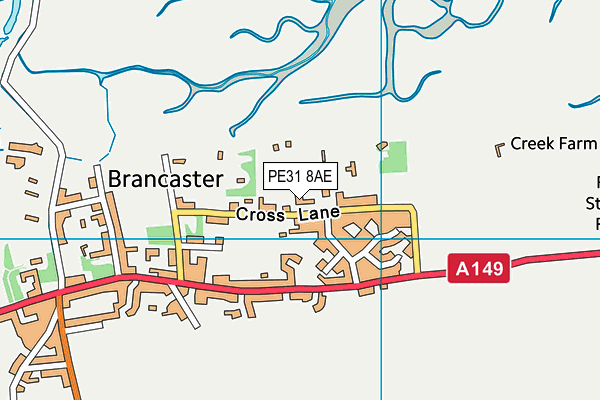 Brancaster Playing Fields map (PE31 8AE) - OS VectorMap District (Ordnance Survey)