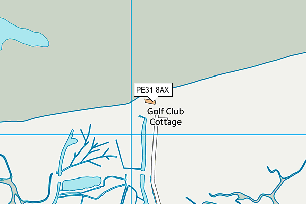 Royal West Norfolk Golf Club map (PE31 8AX) - OS VectorMap District (Ordnance Survey)