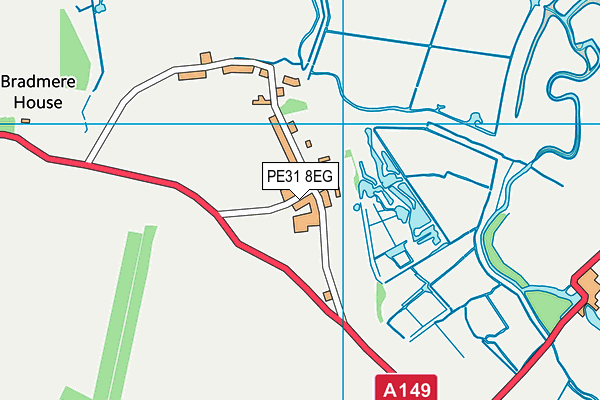 PE31 8EG map - OS VectorMap District (Ordnance Survey)