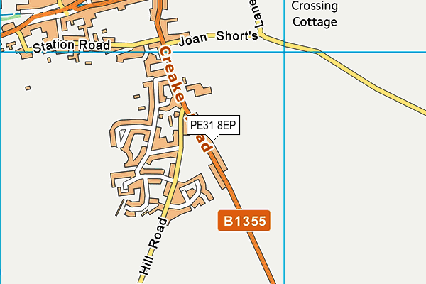 PE31 8EP map - OS VectorMap District (Ordnance Survey)
