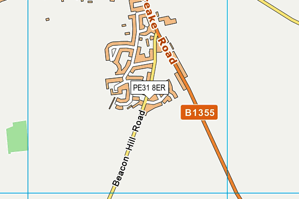 PE31 8ER map - OS VectorMap District (Ordnance Survey)