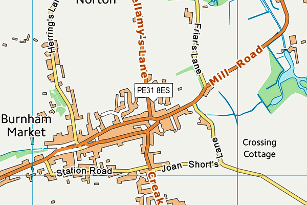 PE31 8ES map - OS VectorMap District (Ordnance Survey)