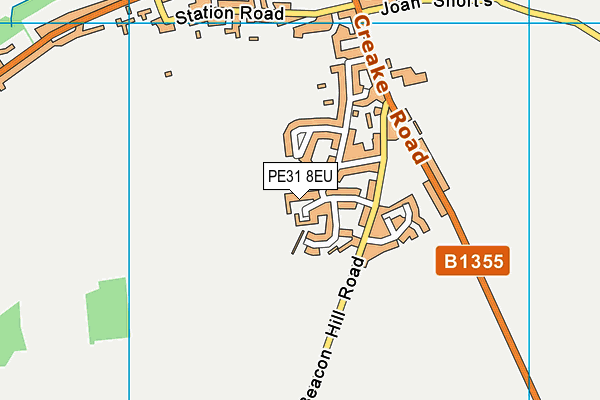 PE31 8EU map - OS VectorMap District (Ordnance Survey)