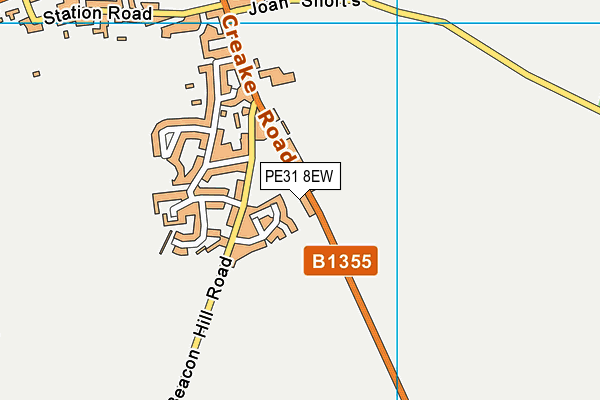PE31 8EW map - OS VectorMap District (Ordnance Survey)