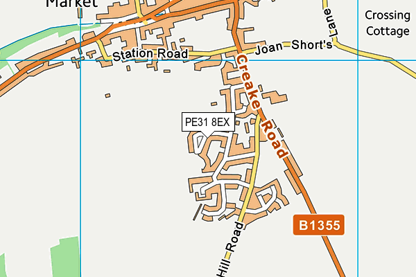 PE31 8EX map - OS VectorMap District (Ordnance Survey)