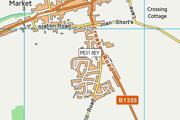 PE31 8EY map - OS VectorMap District (Ordnance Survey)