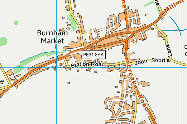 Burnham Market Playing Field map (PE31 8HA) - OS VectorMap District (Ordnance Survey)