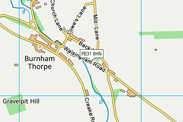Burnham Thorpe Playing Field (Closed) map (PE31 8HN) - OS VectorMap District (Ordnance Survey)