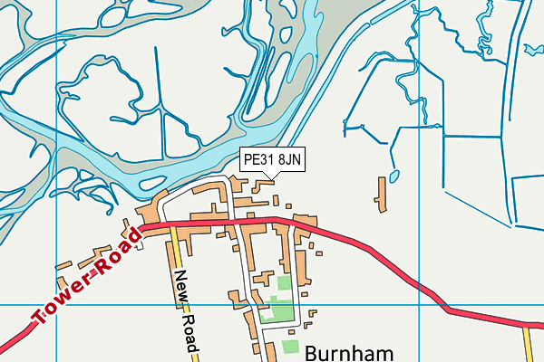 PE31 8JN map - OS VectorMap District (Ordnance Survey)