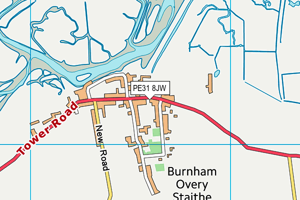 PE31 8JW map - OS VectorMap District (Ordnance Survey)