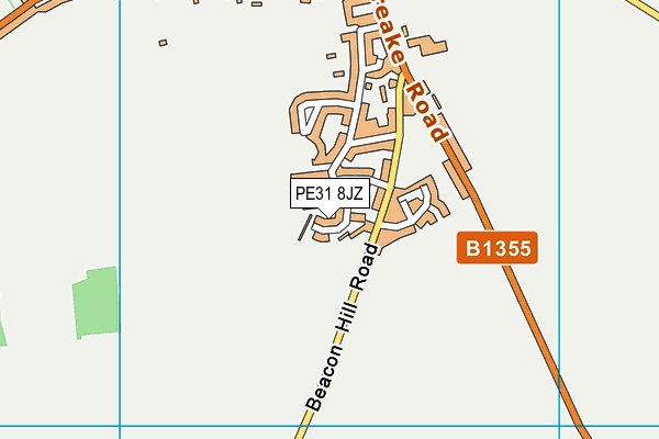 PE31 8JZ map - OS VectorMap District (Ordnance Survey)