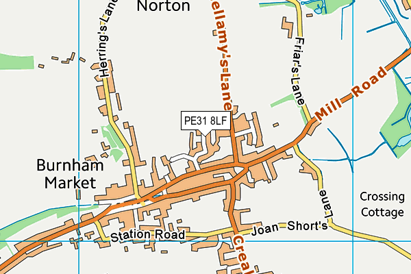 PE31 8LF map - OS VectorMap District (Ordnance Survey)