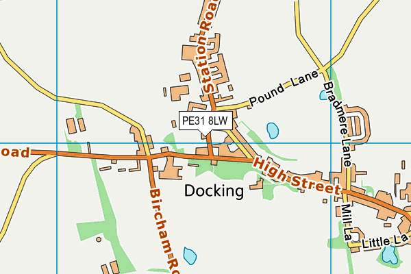 PE31 8LW map - OS VectorMap District (Ordnance Survey)
