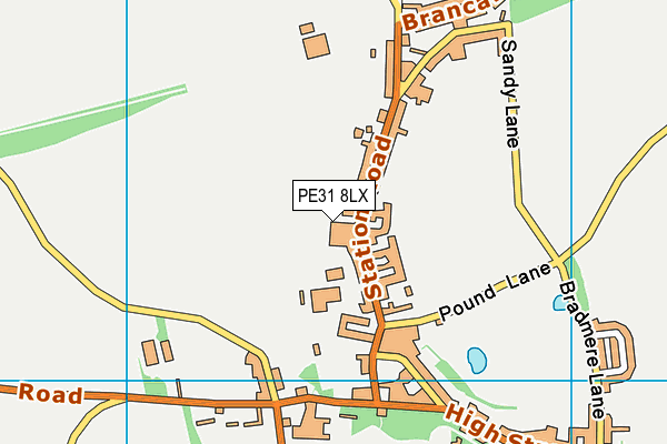 PE31 8LX map - OS VectorMap District (Ordnance Survey)