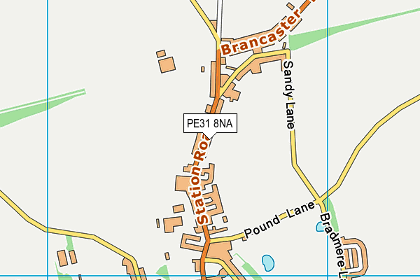 PE31 8NA map - OS VectorMap District (Ordnance Survey)