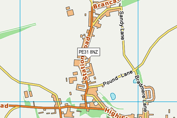 PE31 8NZ map - OS VectorMap District (Ordnance Survey)
