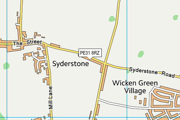 PE31 8RZ map - OS VectorMap District (Ordnance Survey)