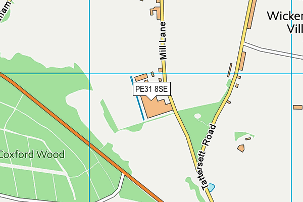 PE31 8SE map - OS VectorMap District (Ordnance Survey)