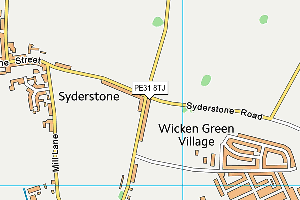 PE31 8TJ map - OS VectorMap District (Ordnance Survey)